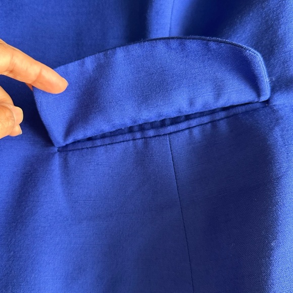 Christian Dior // Vintage Royal Blue Summer set up Jacket & Skirt Size 16 - Picture 6 of 16